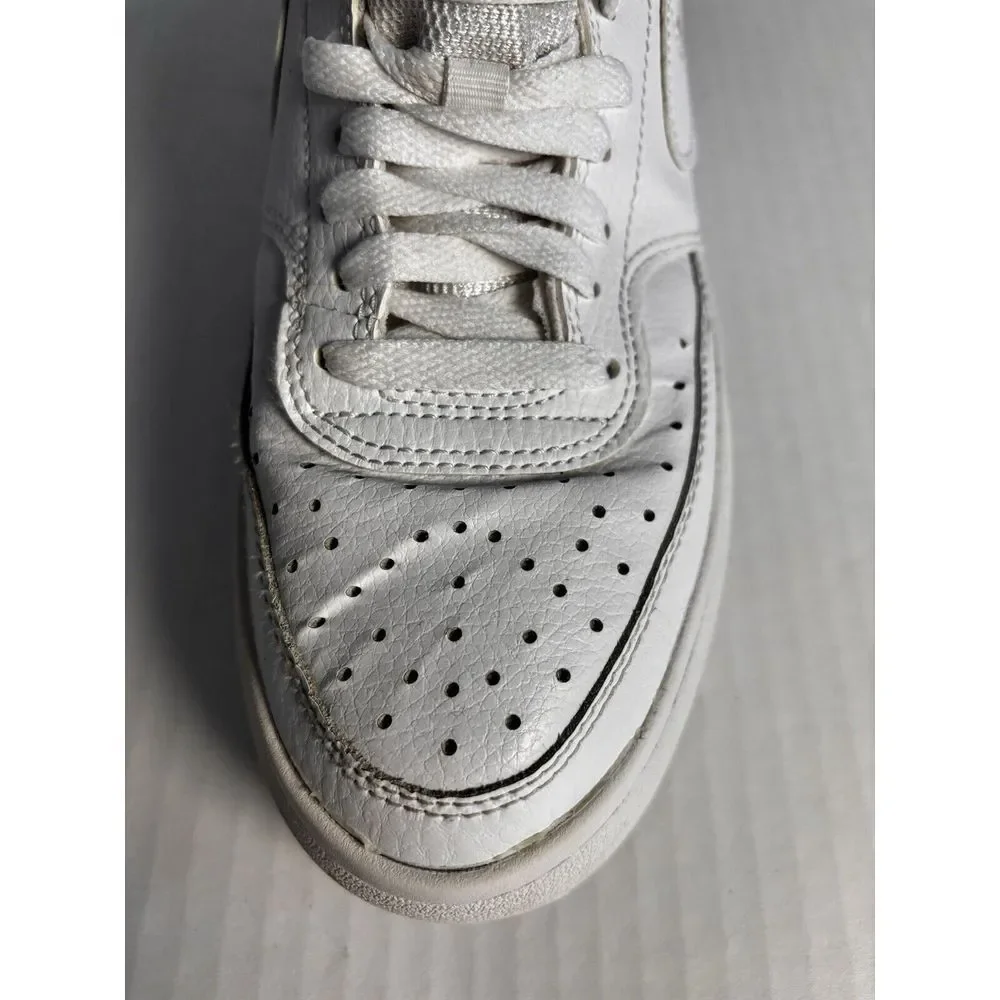 Nike Men's‎ Court Vision Alta Leather platform sneakers in triple white size 10